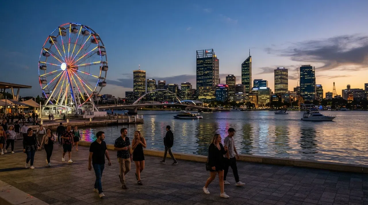 Perth CBD, Perth: laneway bars, heritage blocks and river views